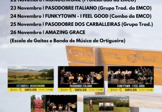 A Escola de Música de Ortigueira celebra a patroa dos músicos con cinco concertos en liña